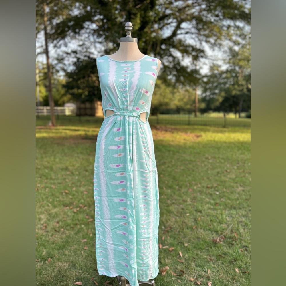 Vintage y2k Angie Maxi Dress with Peekaboo Keyhole Waist